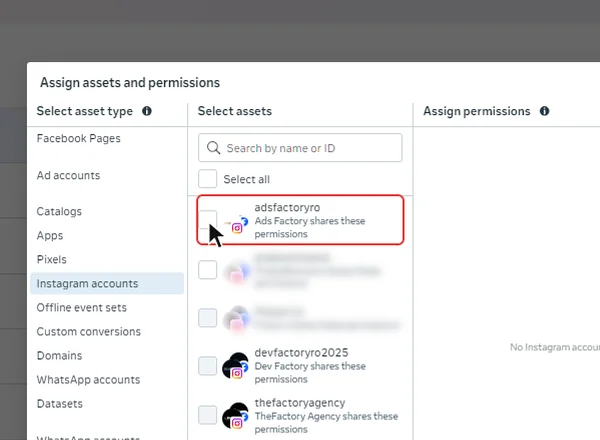 Bifarea contului de Instagram al firmei la Instagram accounts